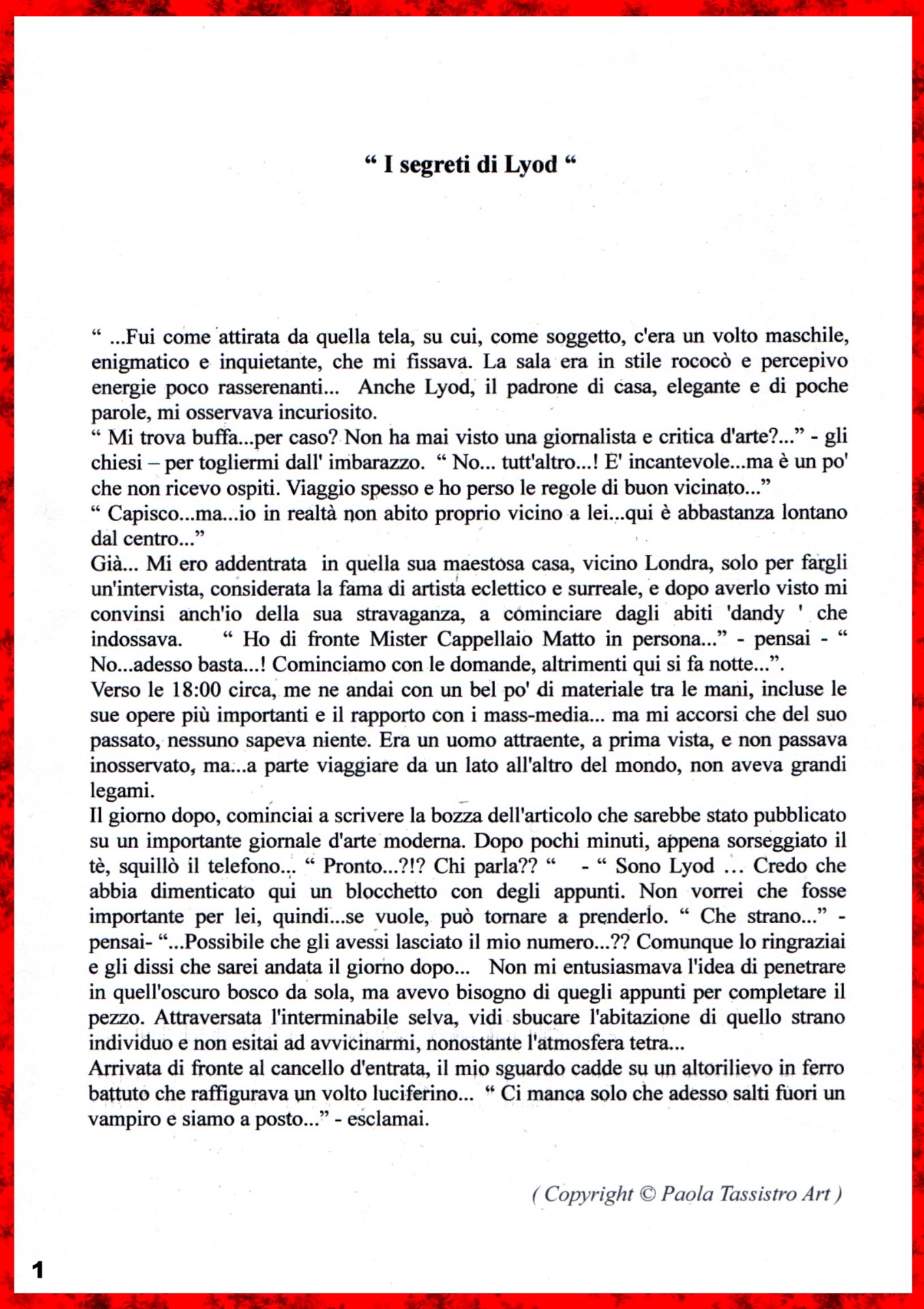 " I segreti di Lyod " - Prima parte